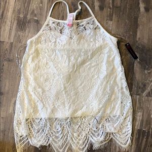 No Boundaries White lace shirt